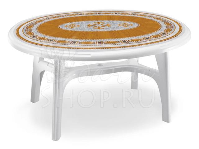 Стол Ovolone 1500 белый с мозаикой Mosaic Top