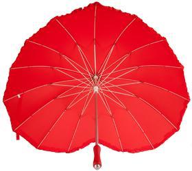 Зонт красный в виде сердца