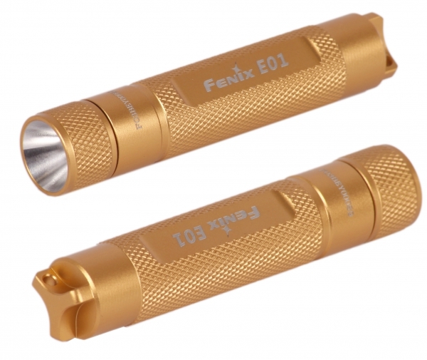 ФОНАРЬ FENIX E01 ЗОЛОТОЙ