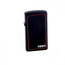 Зажигалка Zippo ZB Black Matte с красным контуром