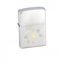 Зажигалка Zippo Ring of fire Satin Chrome