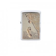 Зажигалка Zippo Footprint Brushed Chrome