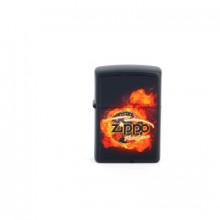 Зажигалка Zippo Black Matte огонь