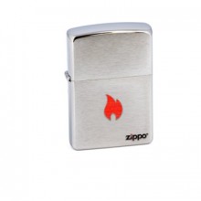 Зажигалка Zippo Flame Brushed Chrome