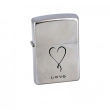 Зажигалка Zippo Love Satin Chrome