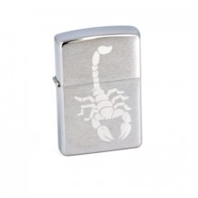 Зажигалка Zippo Scorpion Brushed Chrome