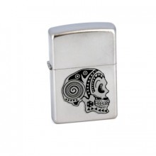 Зажигалка Zippo Tattoo Skull Satin Chrome