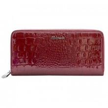 Женский кожаный кошелек Malgrado 77006-red-croco