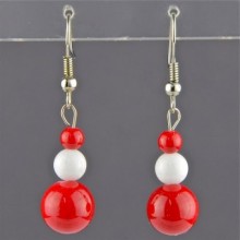 Серьги "Дарина" имитация коралла, кахолонг, арт. с0670