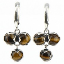 Серьги "Алиссум" Тигровый глаз  арт. сс-6621А