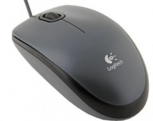 Мышь проводная Logitech M90 серый USB 910-001794