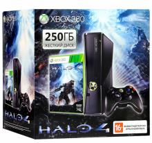 ИГРОВАЯ ПРИСТАВКА XBOX 360 SLIM 250GB + ИГРА HALO 4 (R9G-00173)